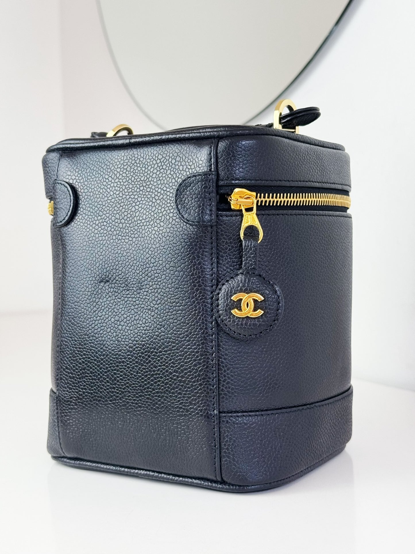 Chanel Vintage Caviar Vanity Crossbody Bag