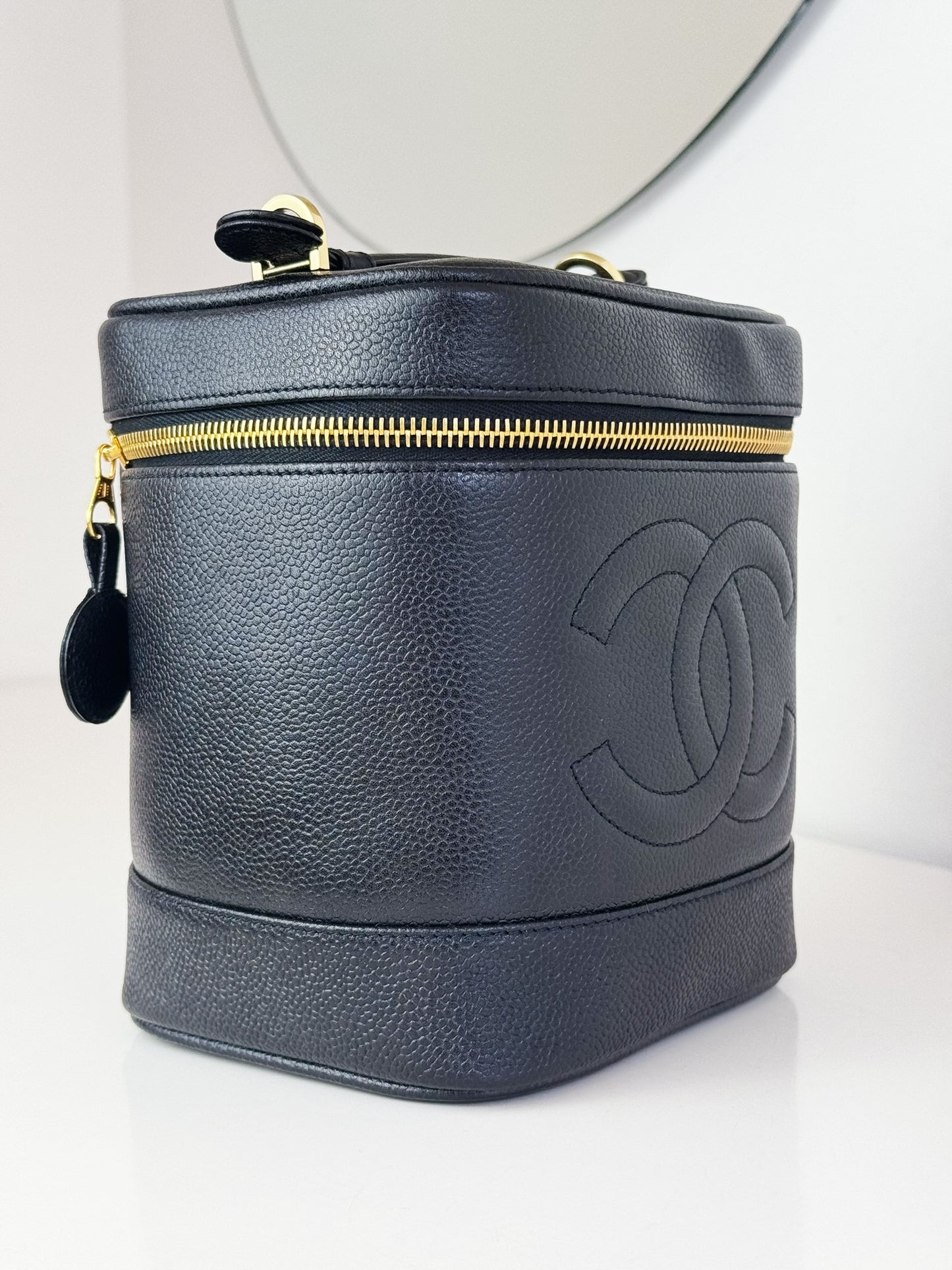Chanel Vintage Caviar Vanity Crossbody Bag