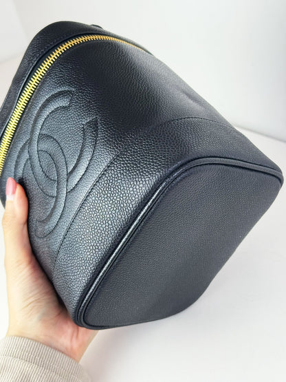 Chanel Vintage Caviar Vanity Crossbody Bag