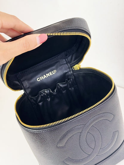 Chanel Vintage Caviar Vanity Crossbody Bag