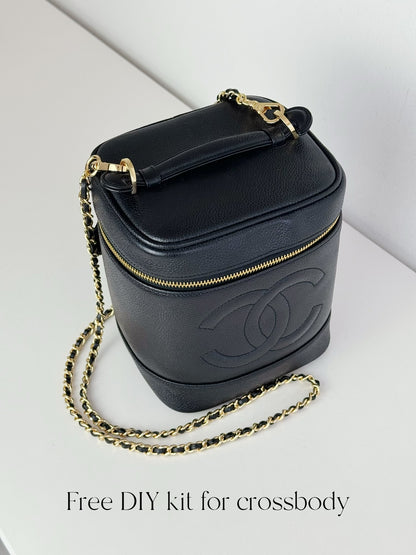 Chanel Vintage Caviar Vanity Crossbody Bag
