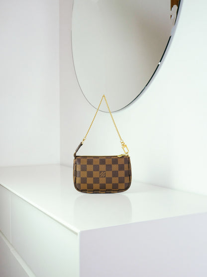 Louis Vuitton Vintage Mini Damier Pochette Accessoires Shoulder Crossbody Bag