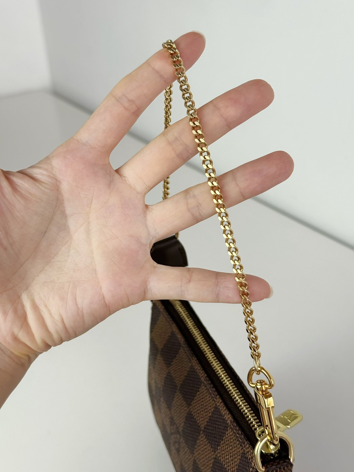Louis Vuitton Vintage Mini Damier Pochette Accessoires Shoulder Crossbody Bag
