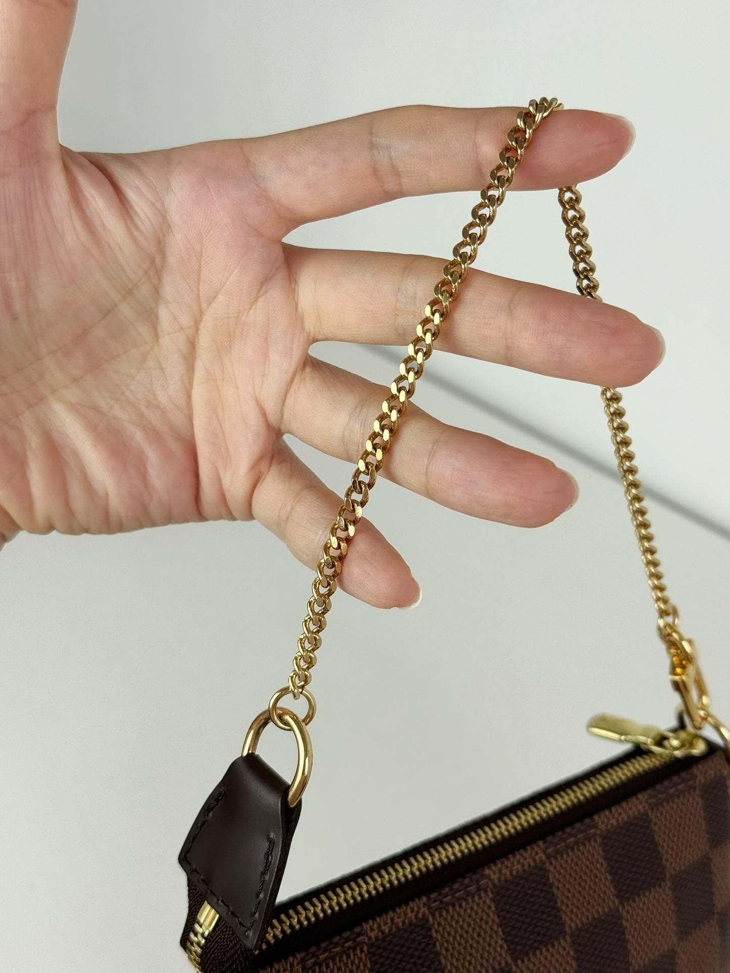 Louis Vuitton Vintage Mini Damier Pochette Accessoires Shoulder Crossbody Bag
