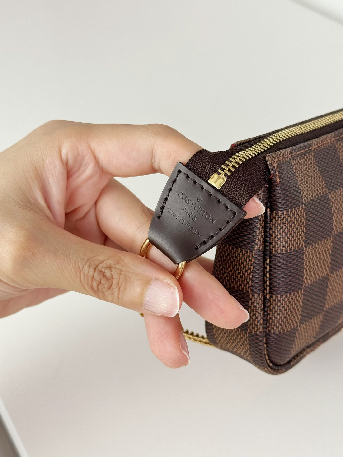 Louis Vuitton Vintage Mini Damier Pochette Accessoires Shoulder Crossbody Bag