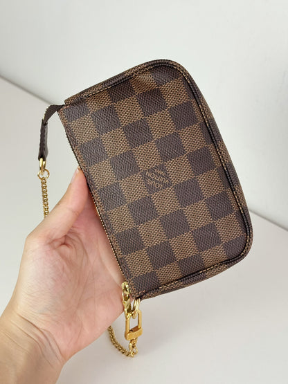 Louis Vuitton Vintage Mini Damier Pochette Accessoires Shoulder Crossbody Bag