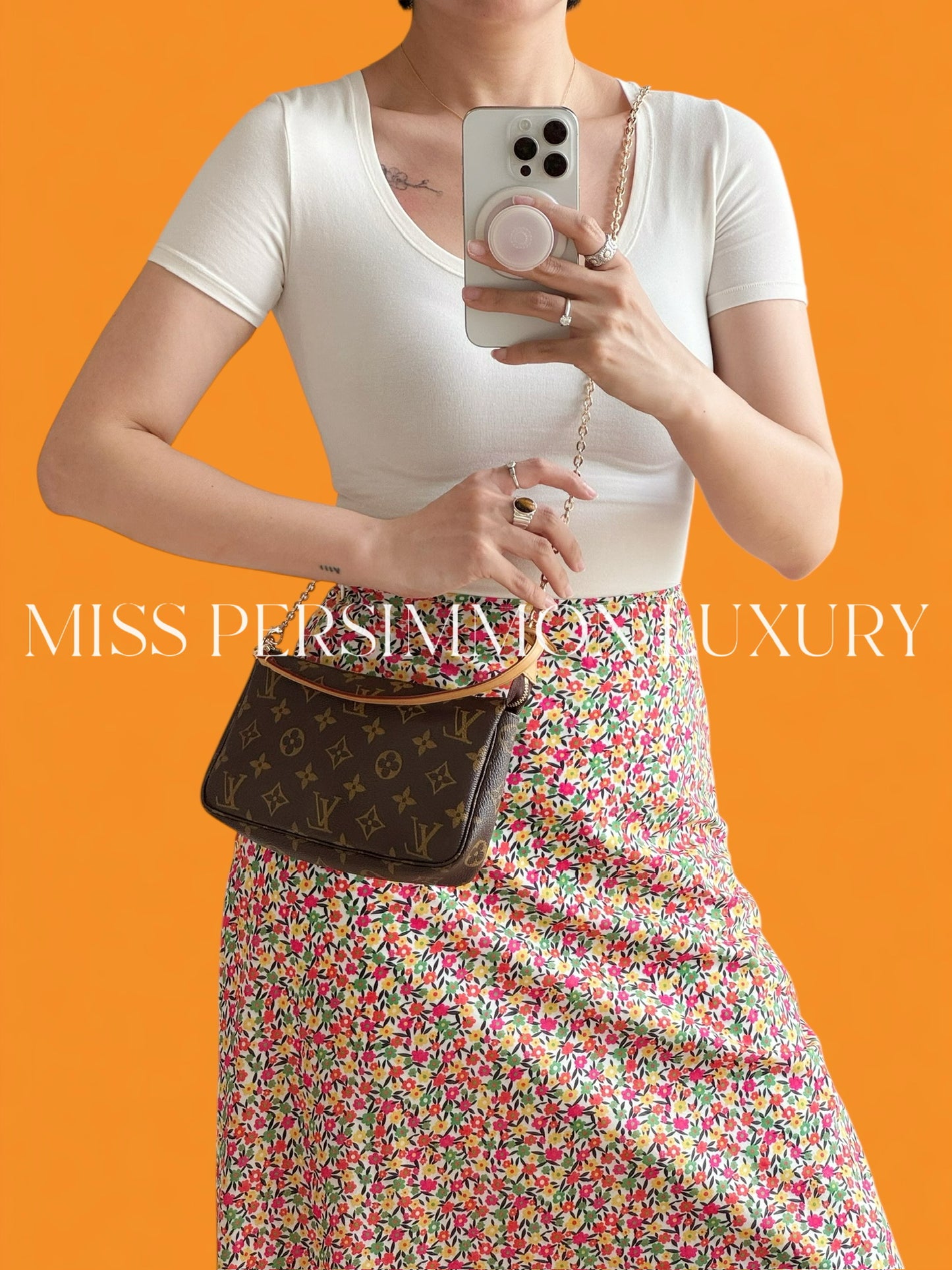 Louis Vuitton Vintage Pochette Accessoires Shoulder Crossbody Bag
