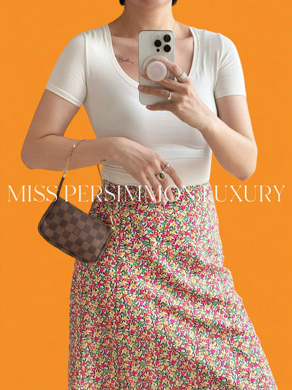 Louis Vuitton Vintage Mini Damier Pochette Accessoires Shoulder Crossbody Bag