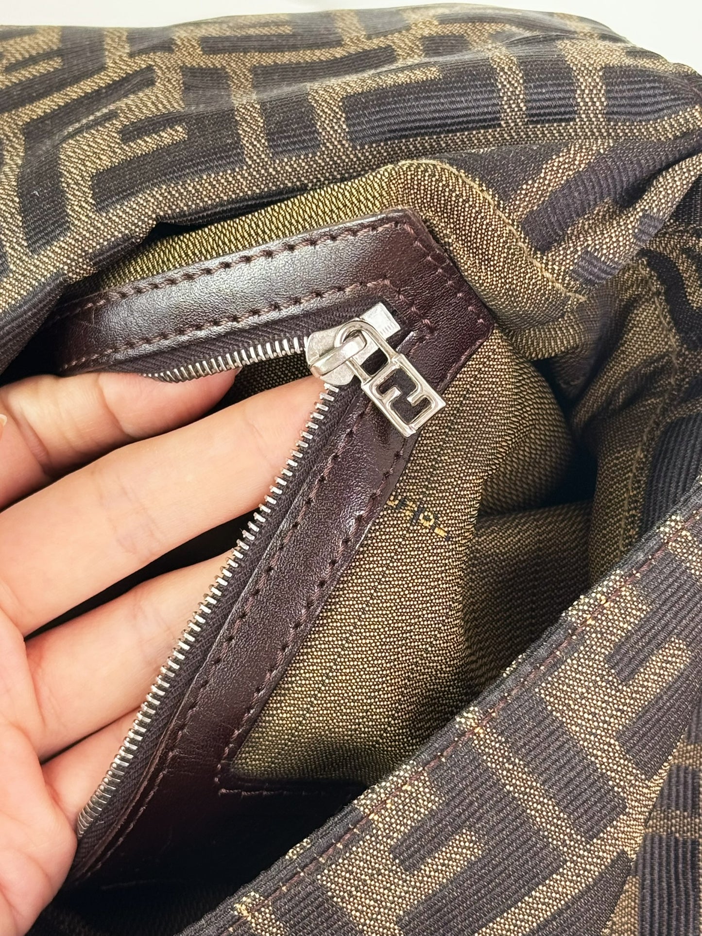 Fendi Vintage Zucca Mamma Baguette Shoulder Bag