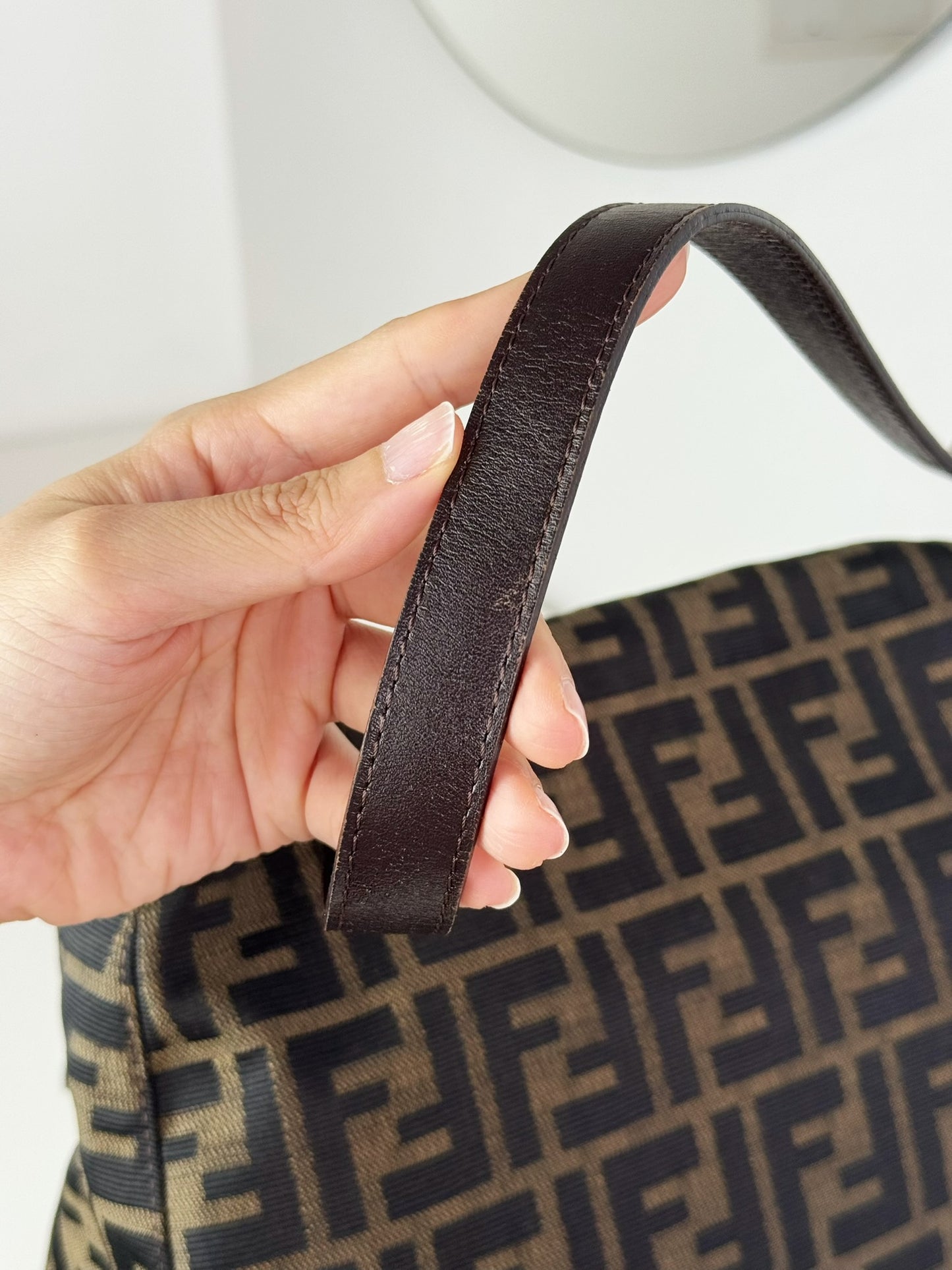 Fendi Vintage Zucca Mamma Baguette Shoulder Bag