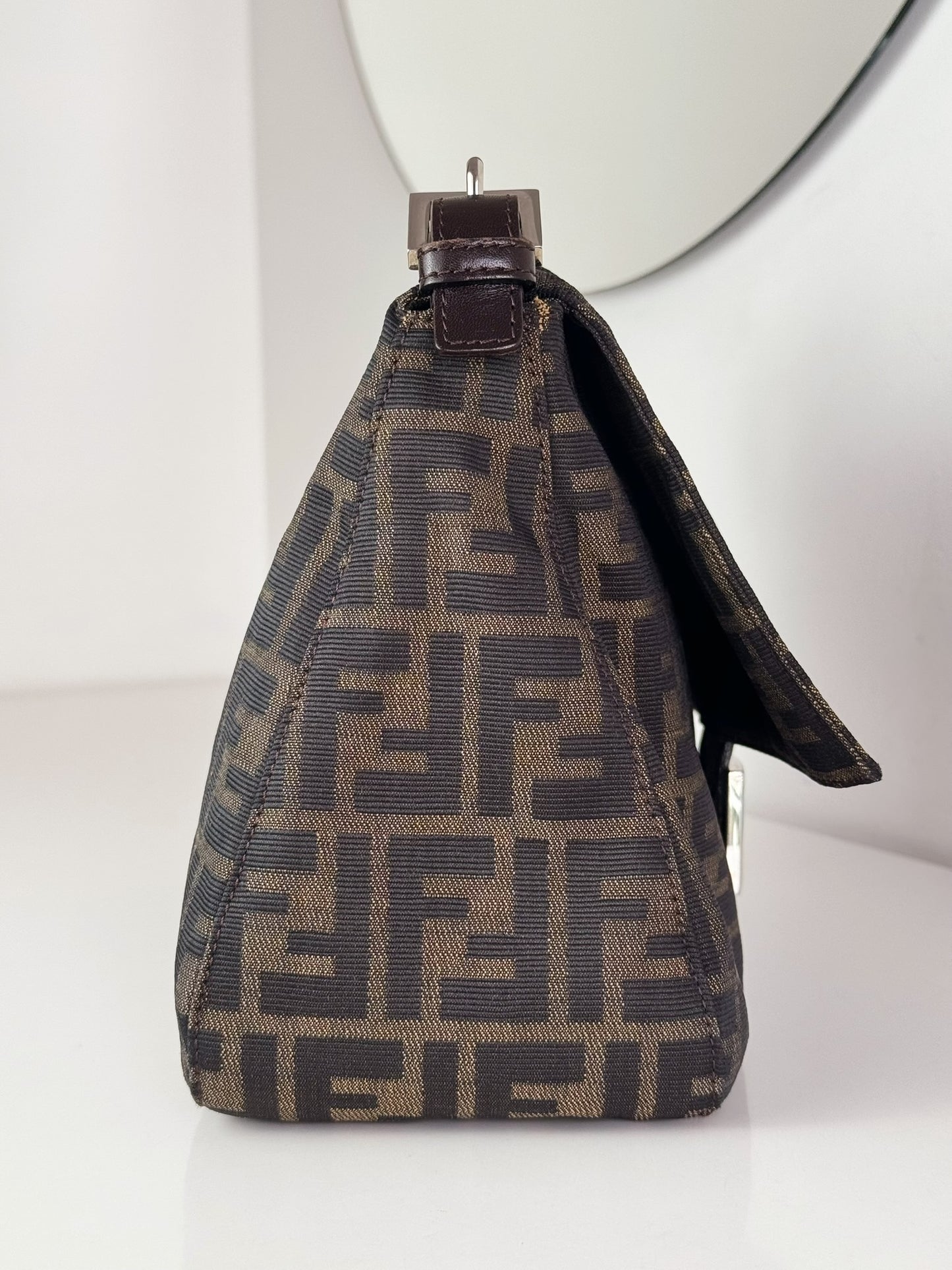 Fendi Vintage Zucca Mamma Baguette Shoulder Bag