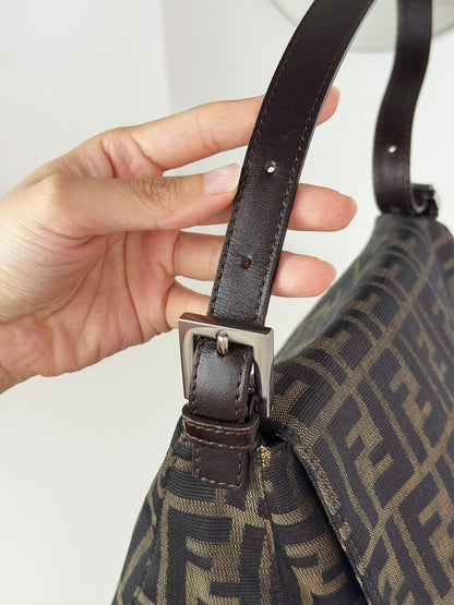 Fendi Vintage Zucca Mamma Baguette Shoulder Bag