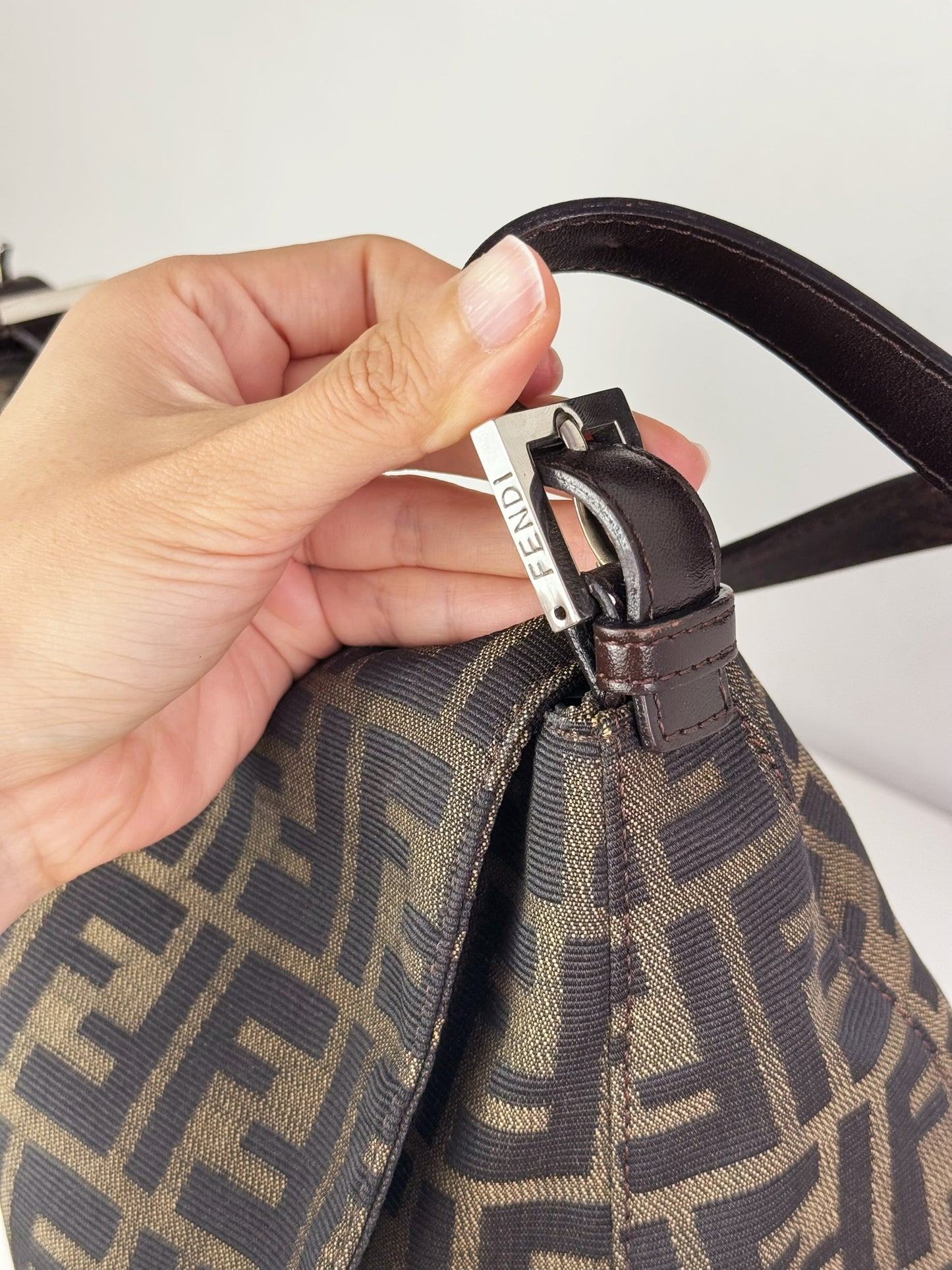 Fendi Vintage Zucca Mamma Baguette Shoulder Bag