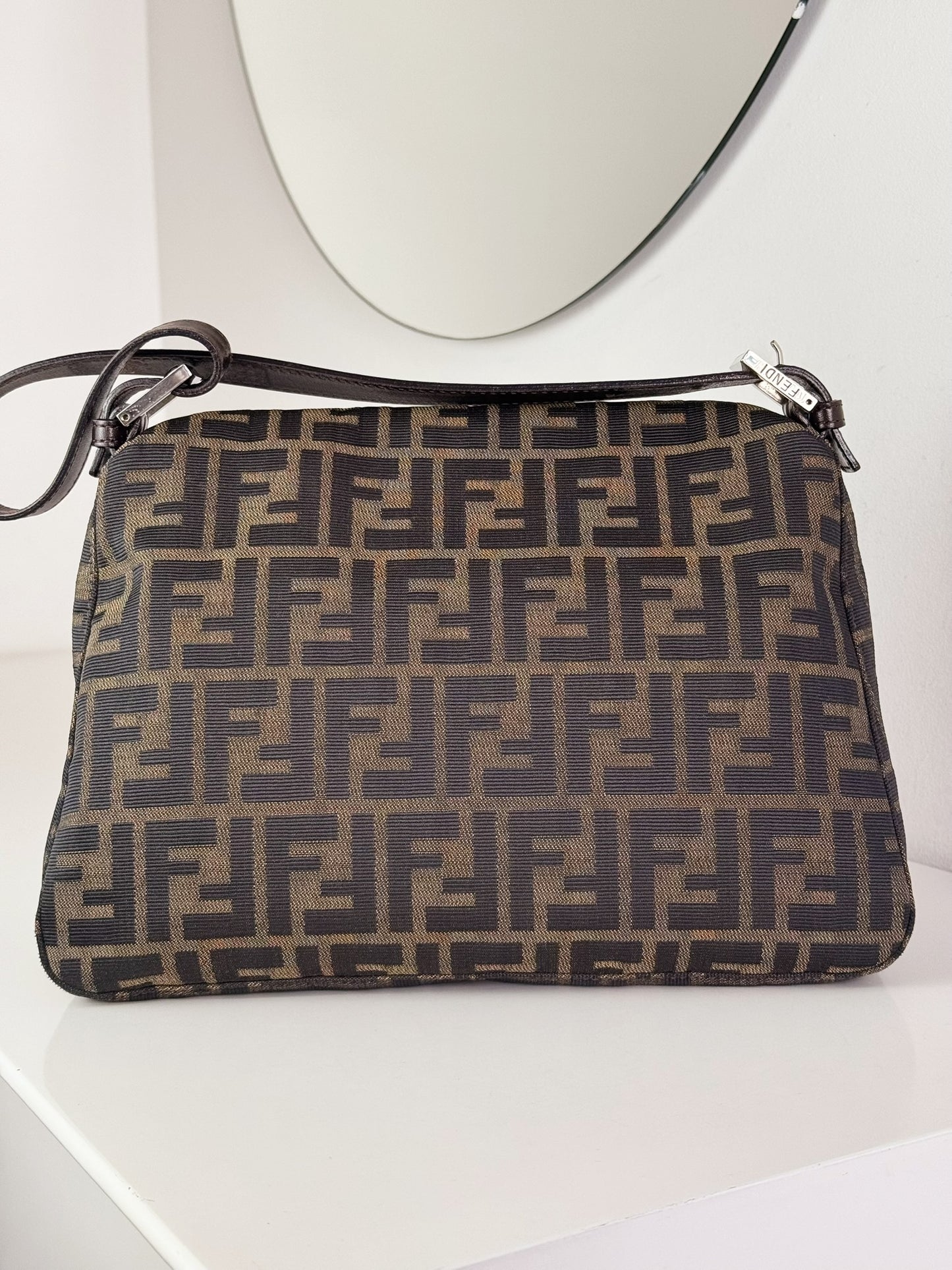 Fendi Vintage Zucca Mamma Baguette Shoulder Bag
