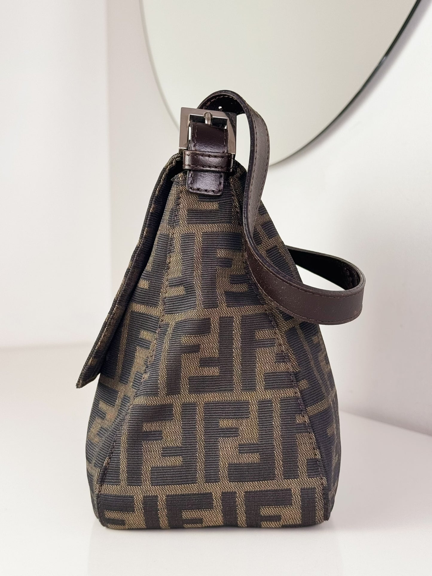 Fendi Vintage Zucca Mamma Baguette Shoulder Bag