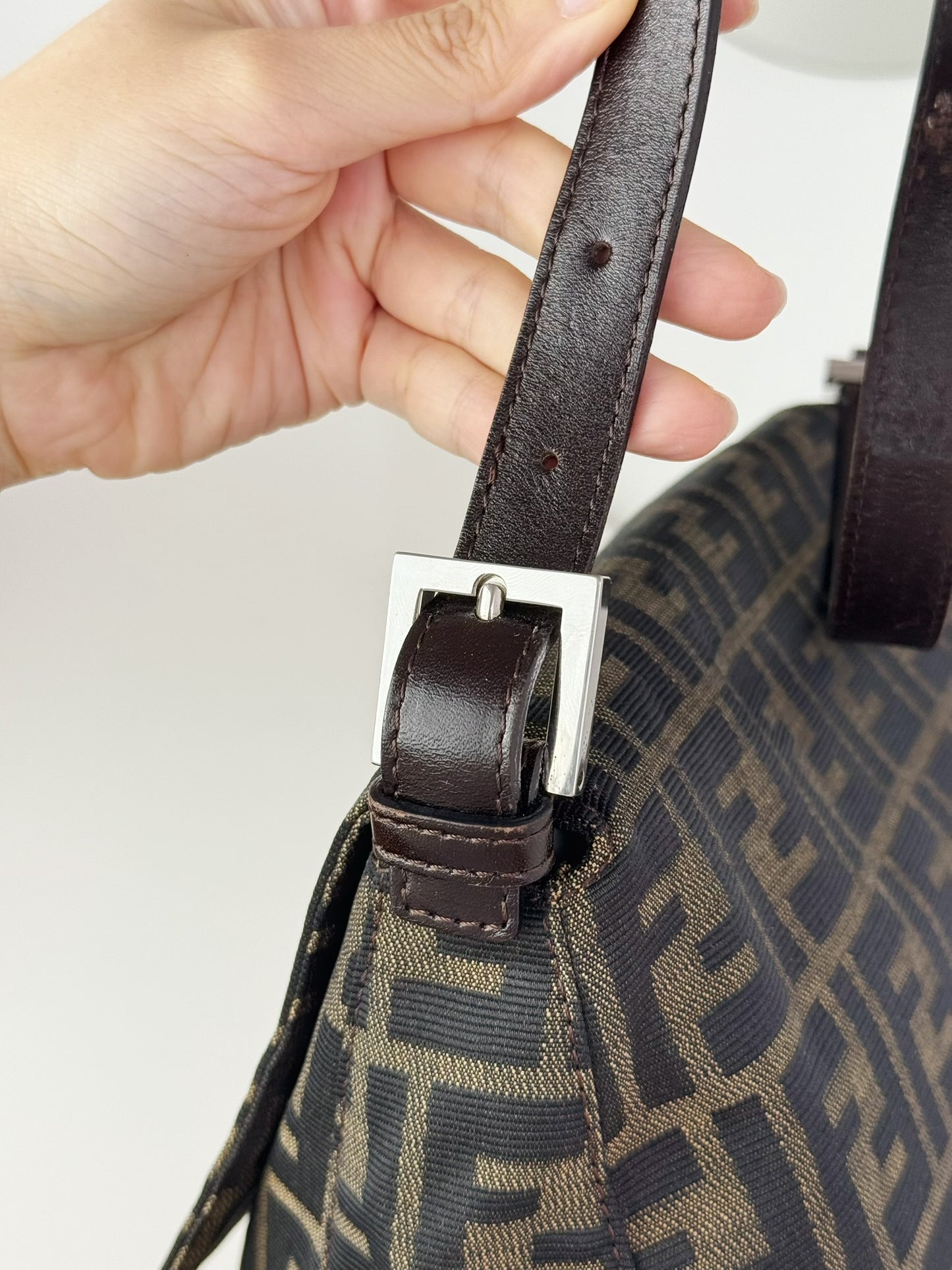 Fendi Vintage Zucca Mamma Baguette Shoulder Bag