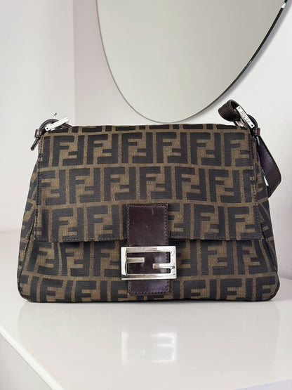 Fendi Vintage Zucca Mamma Baguette Shoulder Bag