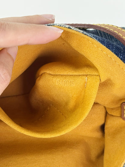 Louis Vuitton Denim Pleaty Mini One Shoulder Handbag