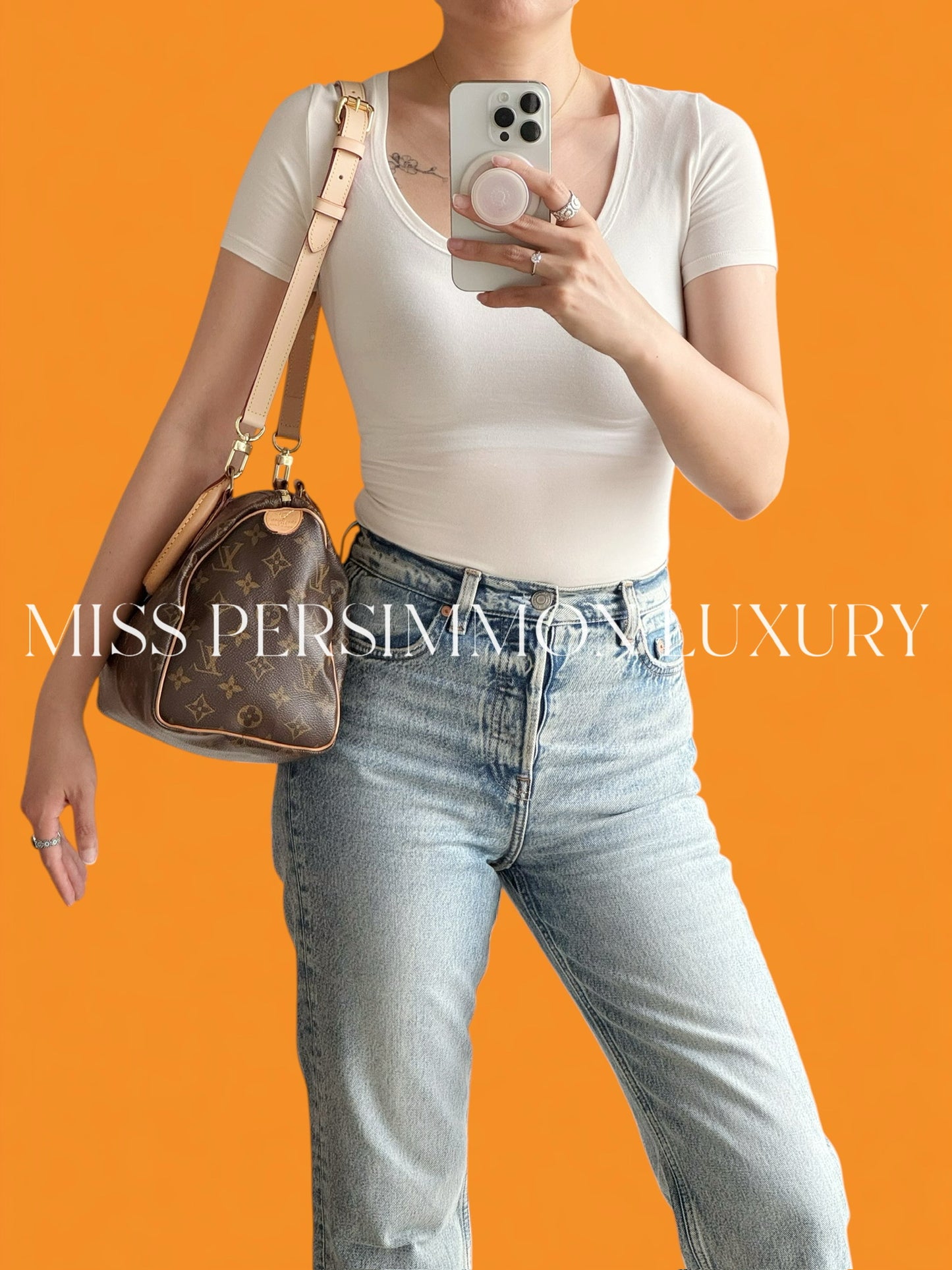 Louis Vuitton Vintage Speedy 25 Handbag Crossbody Bag