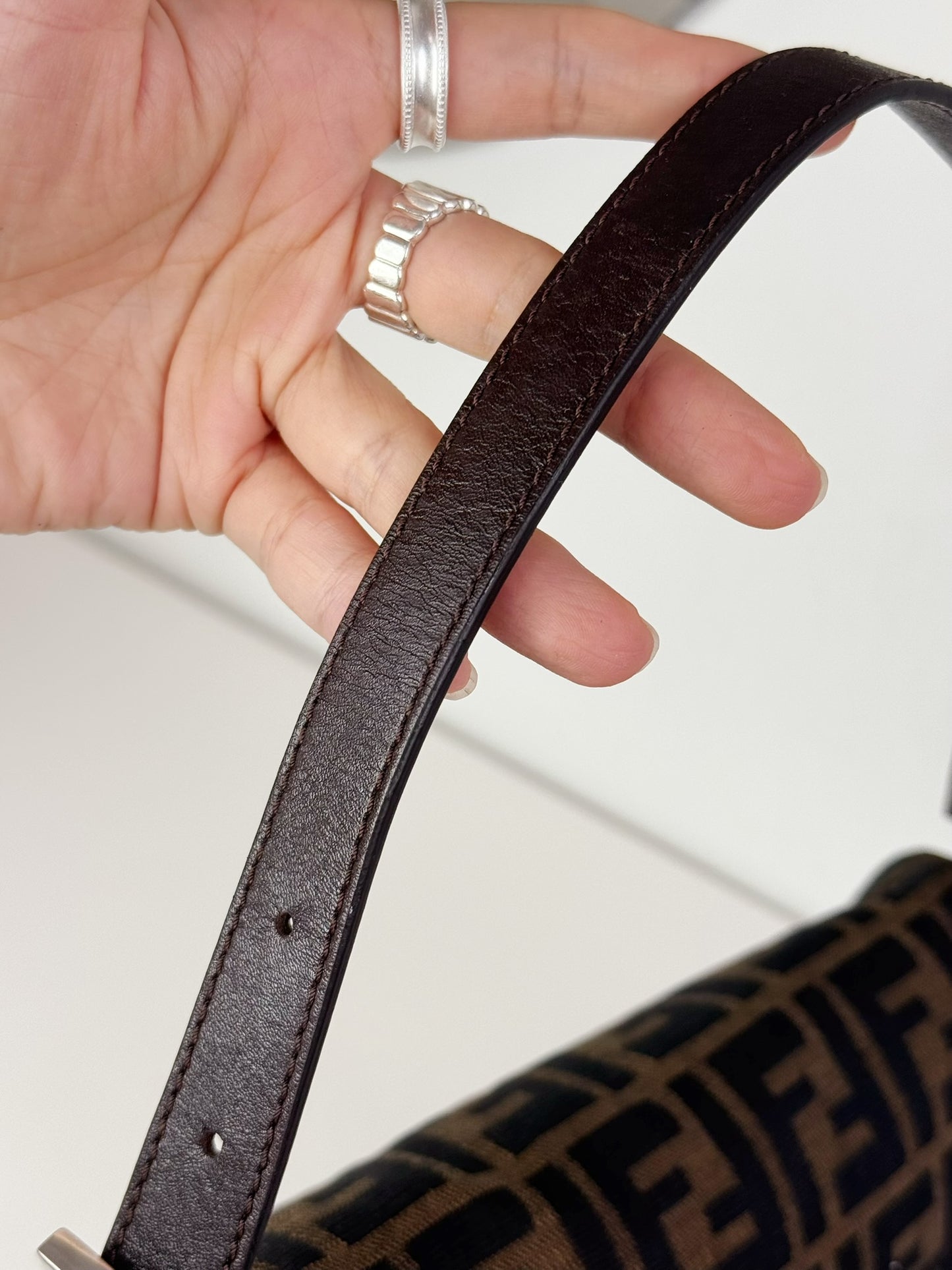 Fendi Vintage Zucca Baguette Shoulder Bag