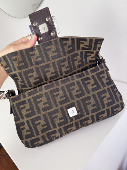 Fendi Vintage Zucca Baguette Shoulder Bag