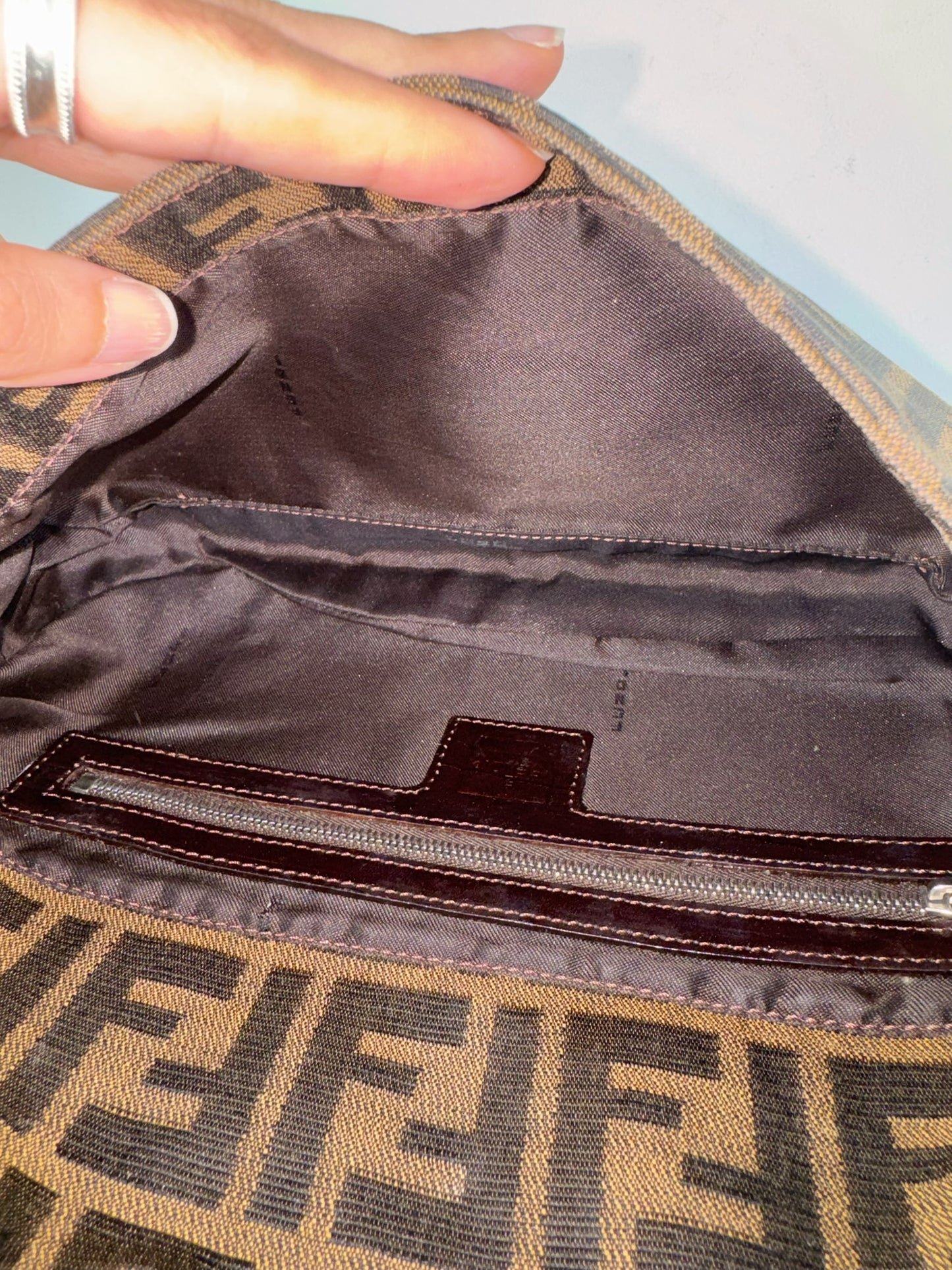 Fendi Vintage Zucca Baguette Shoulder Bag