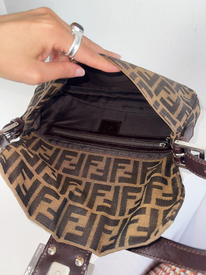 Fendi Vintage Zucca Baguette Shoulder Bag