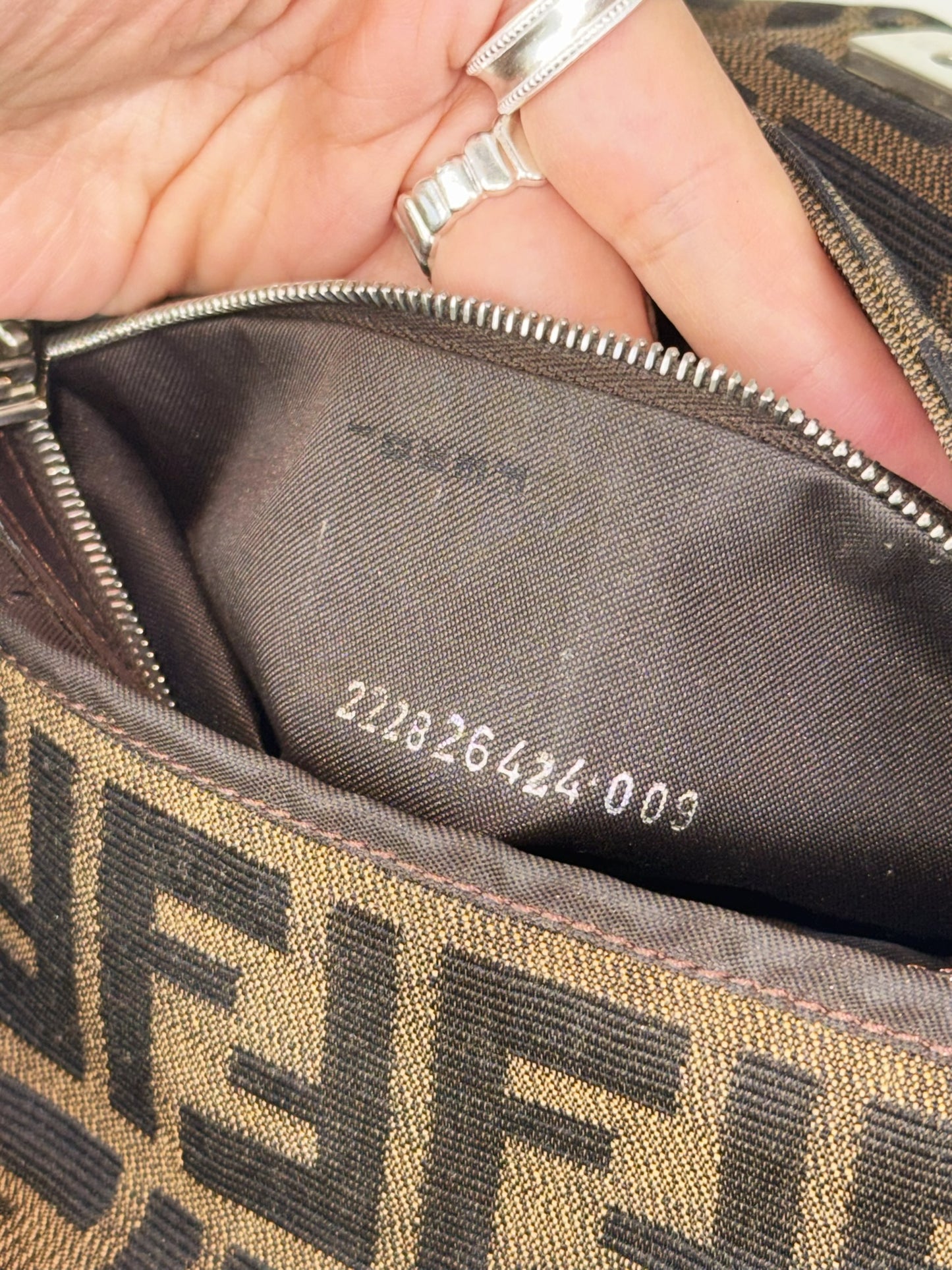 Fendi Vintage Zucca Baguette Shoulder Bag