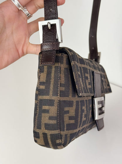 Fendi Vintage Zucca Baguette Shoulder Bag