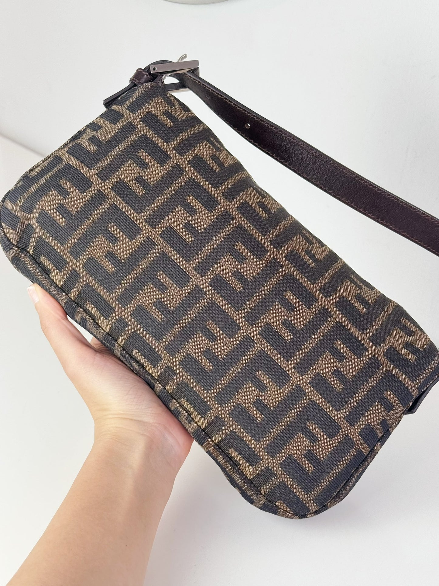 Fendi Vintage Zucca Baguette Shoulder Bag