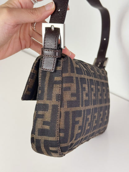 Fendi Vintage Zucca Baguette Shoulder Bag