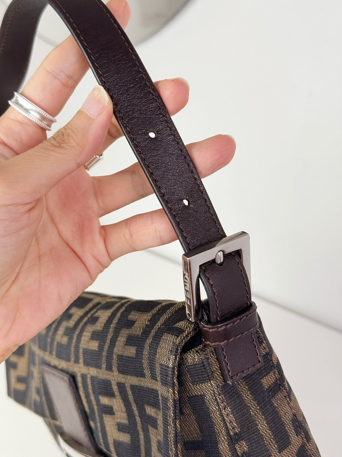Fendi Vintage Zucca Baguette Shoulder Bag