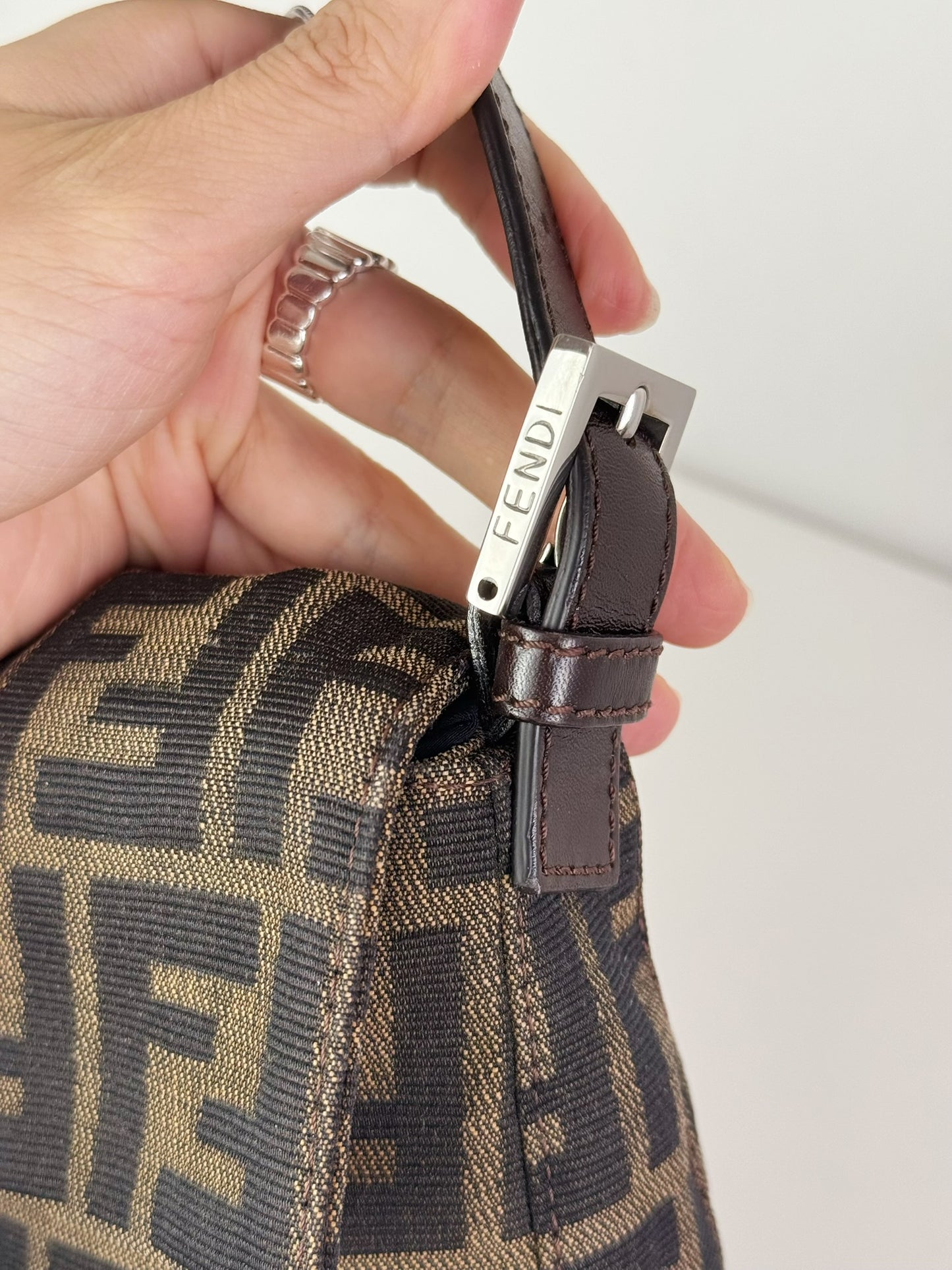 Fendi Vintage Zucca Baguette Shoulder Bag