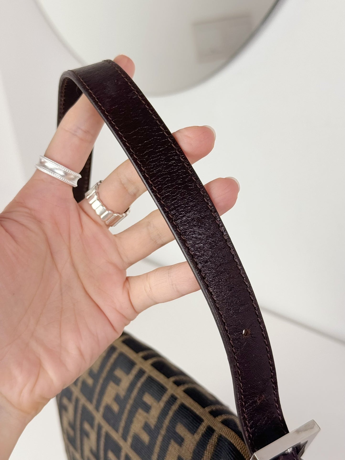 Fendi Vintage Zucca Baguette Shoulder Bag