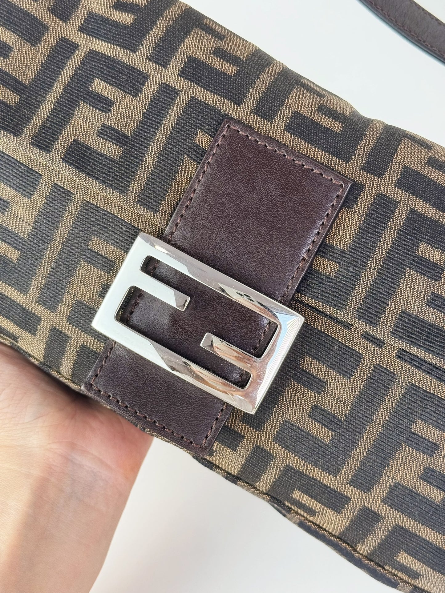 Fendi Vintage Zucca Baguette Shoulder Bag
