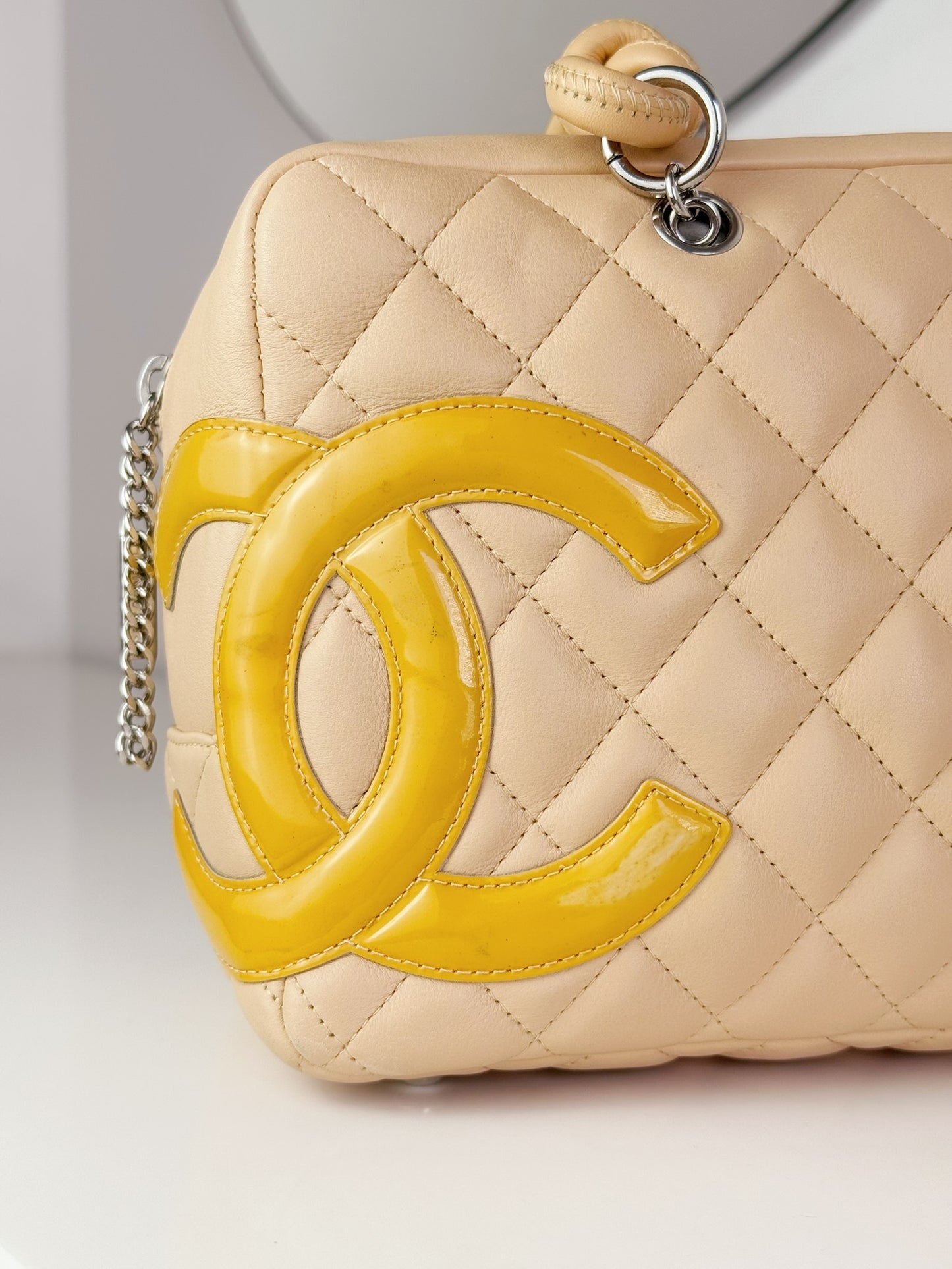 Chanel Vintage Cambon Bowling Shoulder Bag