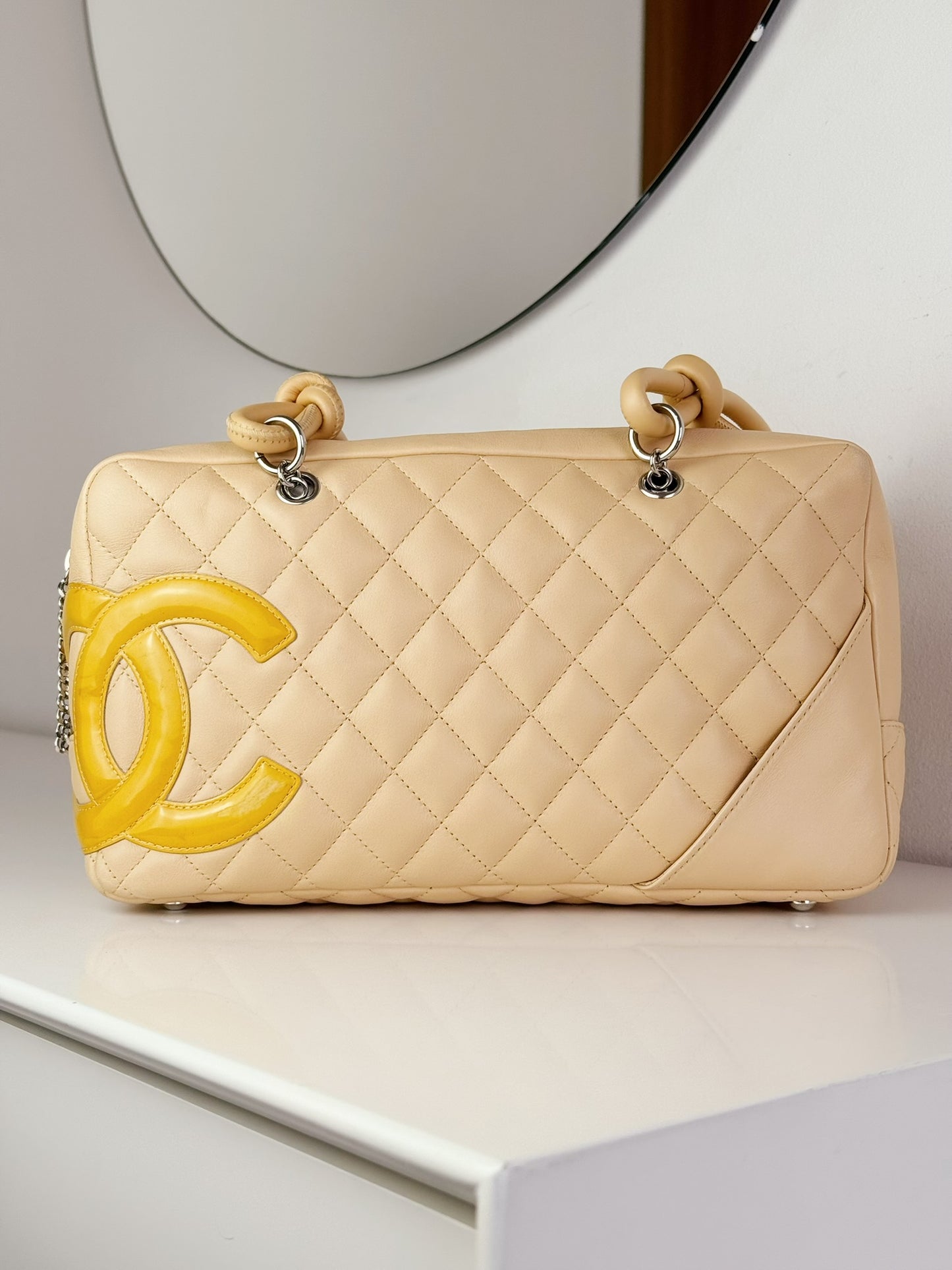 Chanel Vintage Cambon Bowling Shoulder Bag