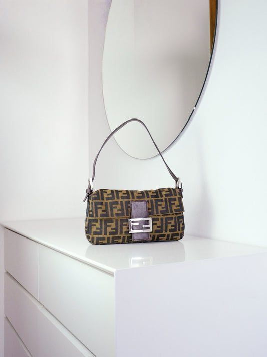 Fendi Vintage Zucca Baguette Shoulder Bag