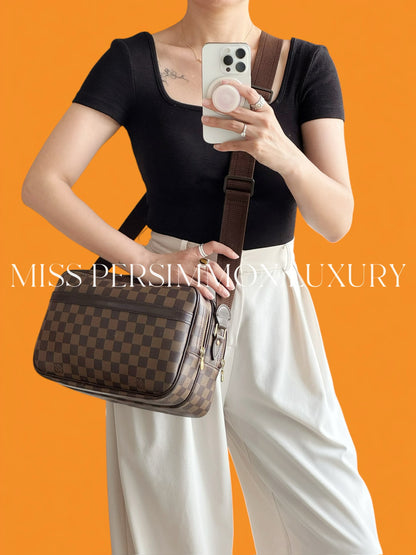Louis Vuitton Vintage Damier Reporter Shoulder Crossbody Bag