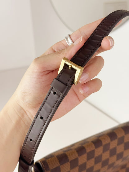 Louis Vuitton Vintage Damier Musette Tango Shoulder Crossbody Bag