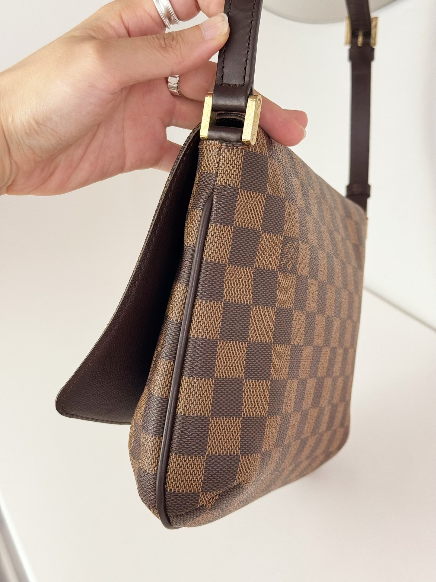 Louis Vuitton Vintage Damier Musette Tango Shoulder Crossbody Bag