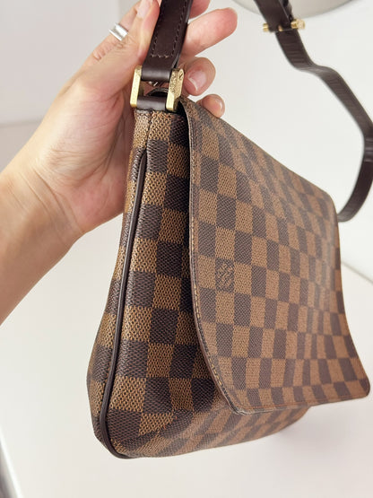 Louis Vuitton Vintage Damier Musette Tango Shoulder Crossbody Bag
