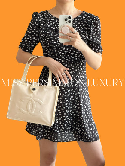 Chanel Vintage Coco Shoulder Tote Bag