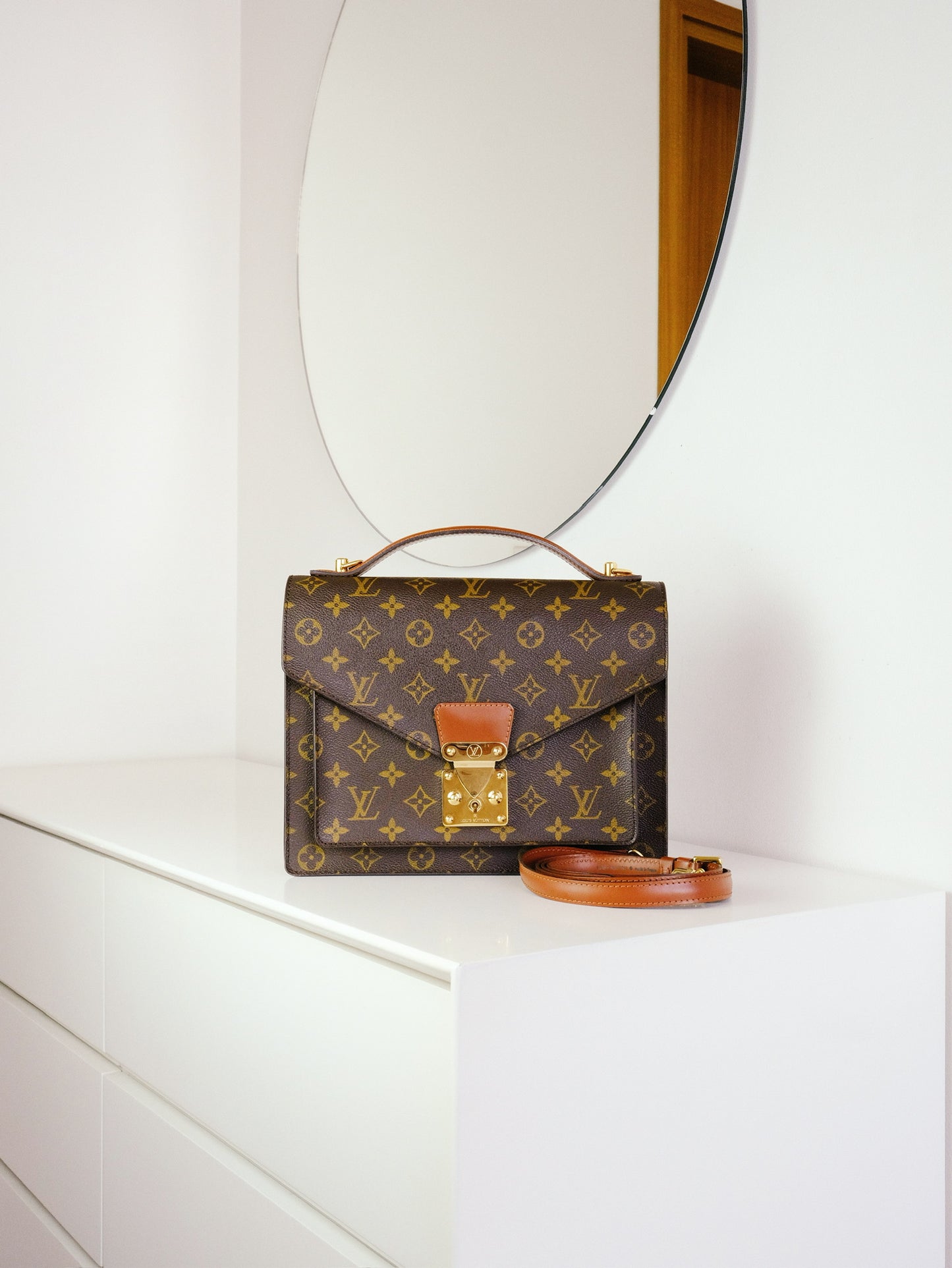 Louis Vuitton Vintage Monceau Handbag Crossbody Bag