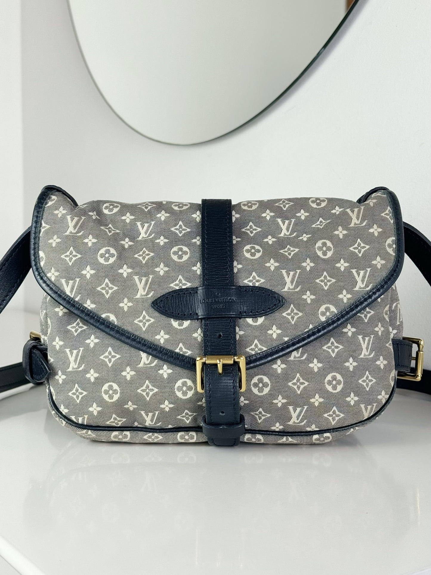 Louis Vuitton Vintage Denim Saumur Mini PM Shoulder Crossbody Bag