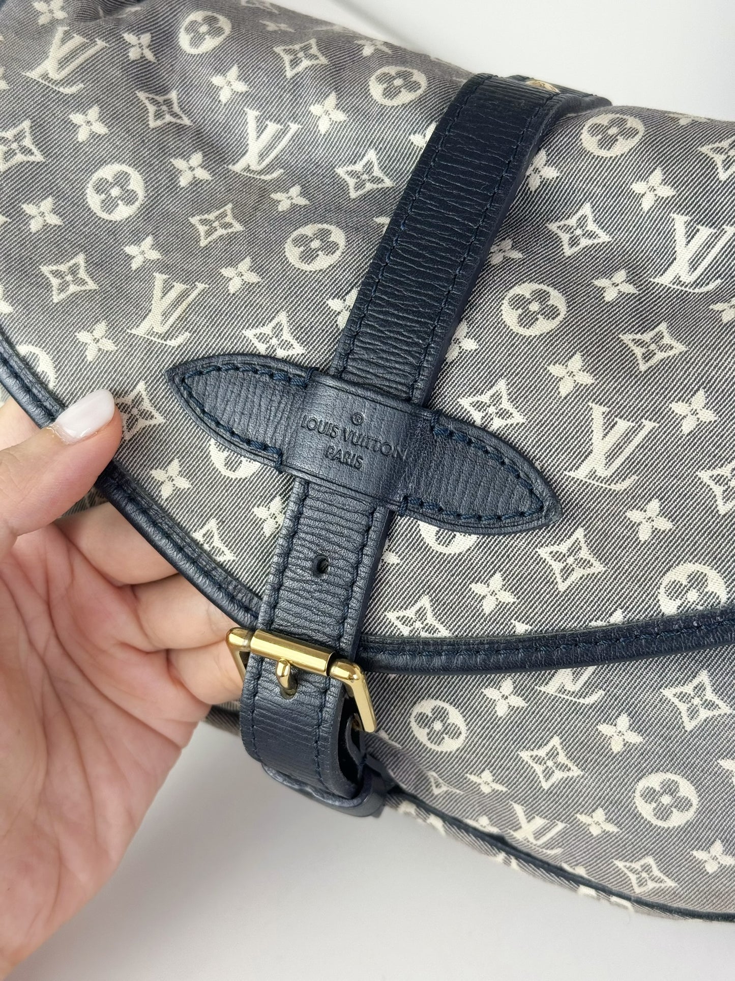 Louis Vuitton Vintage Denim Saumur Mini PM Shoulder Crossbody Bag