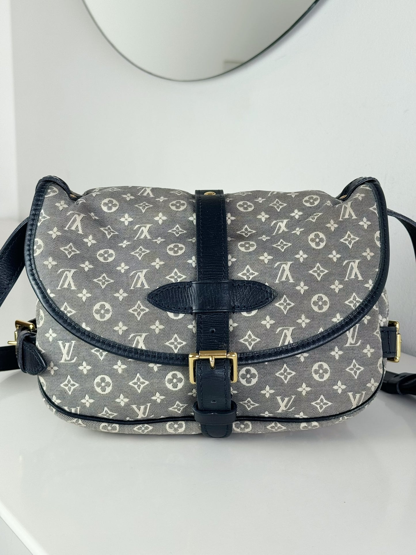 Louis Vuitton Vintage Denim Saumur Mini PM Shoulder Crossbody Bag