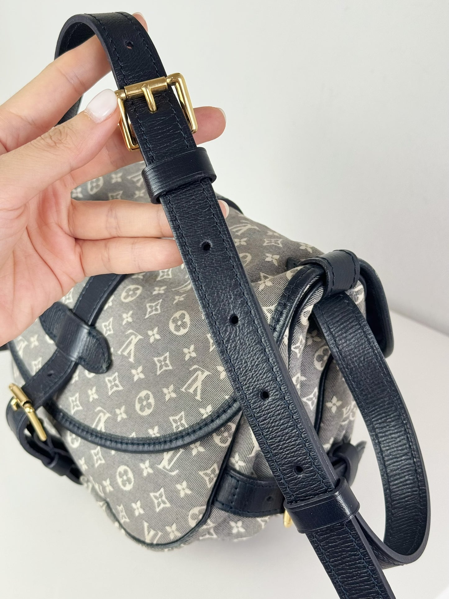 Louis Vuitton Vintage Denim Saumur Mini PM Shoulder Crossbody Bag