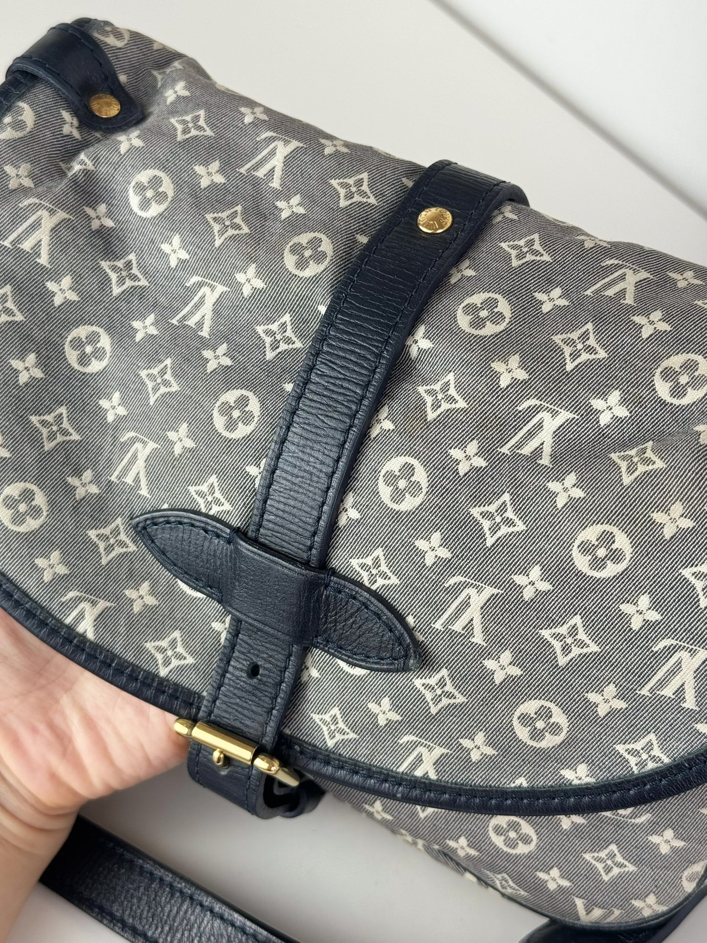 Louis Vuitton Vintage Denim Saumur Mini PM Shoulder Crossbody Bag