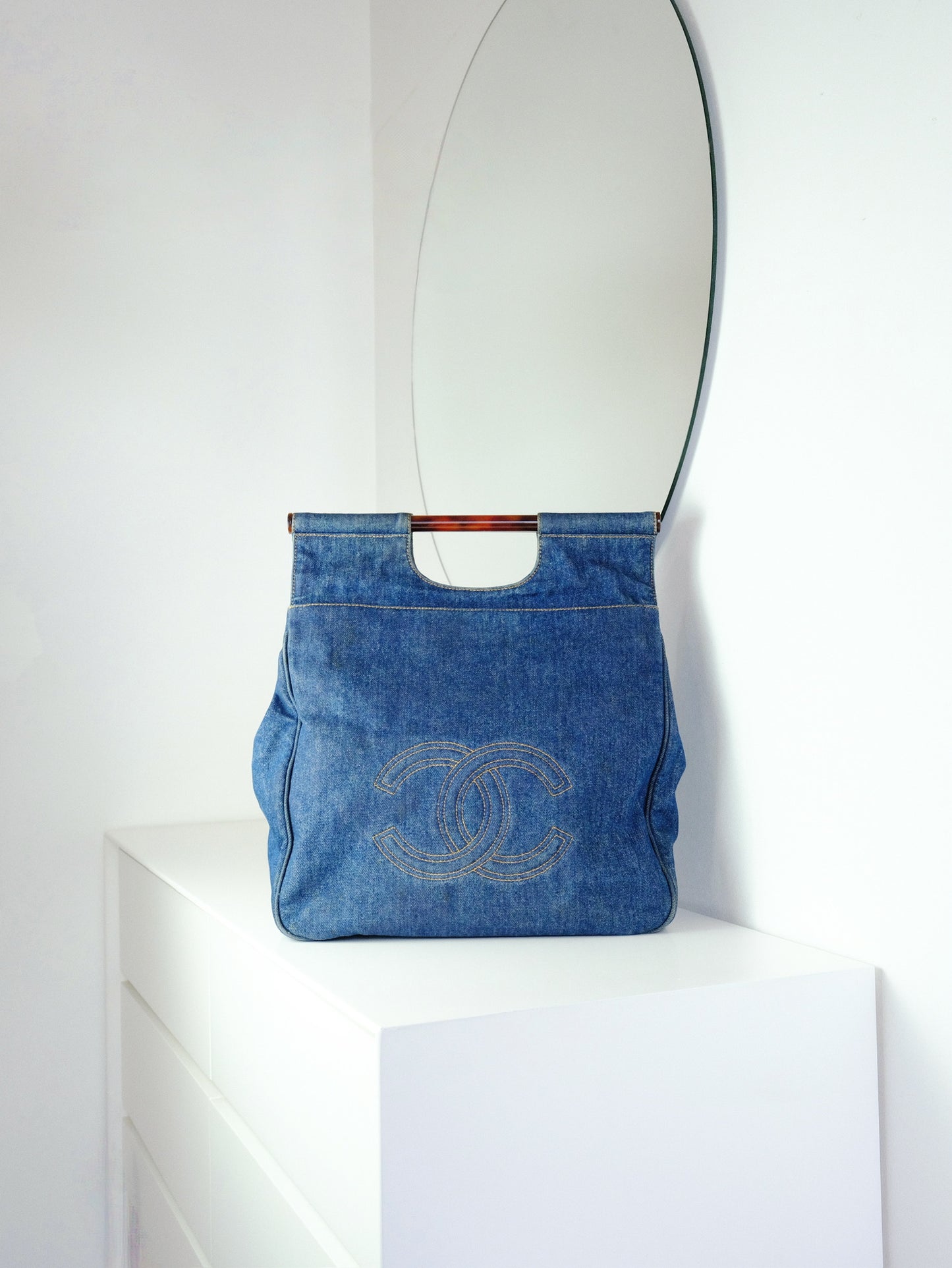 Chanel Vintage Denim Tote Bag